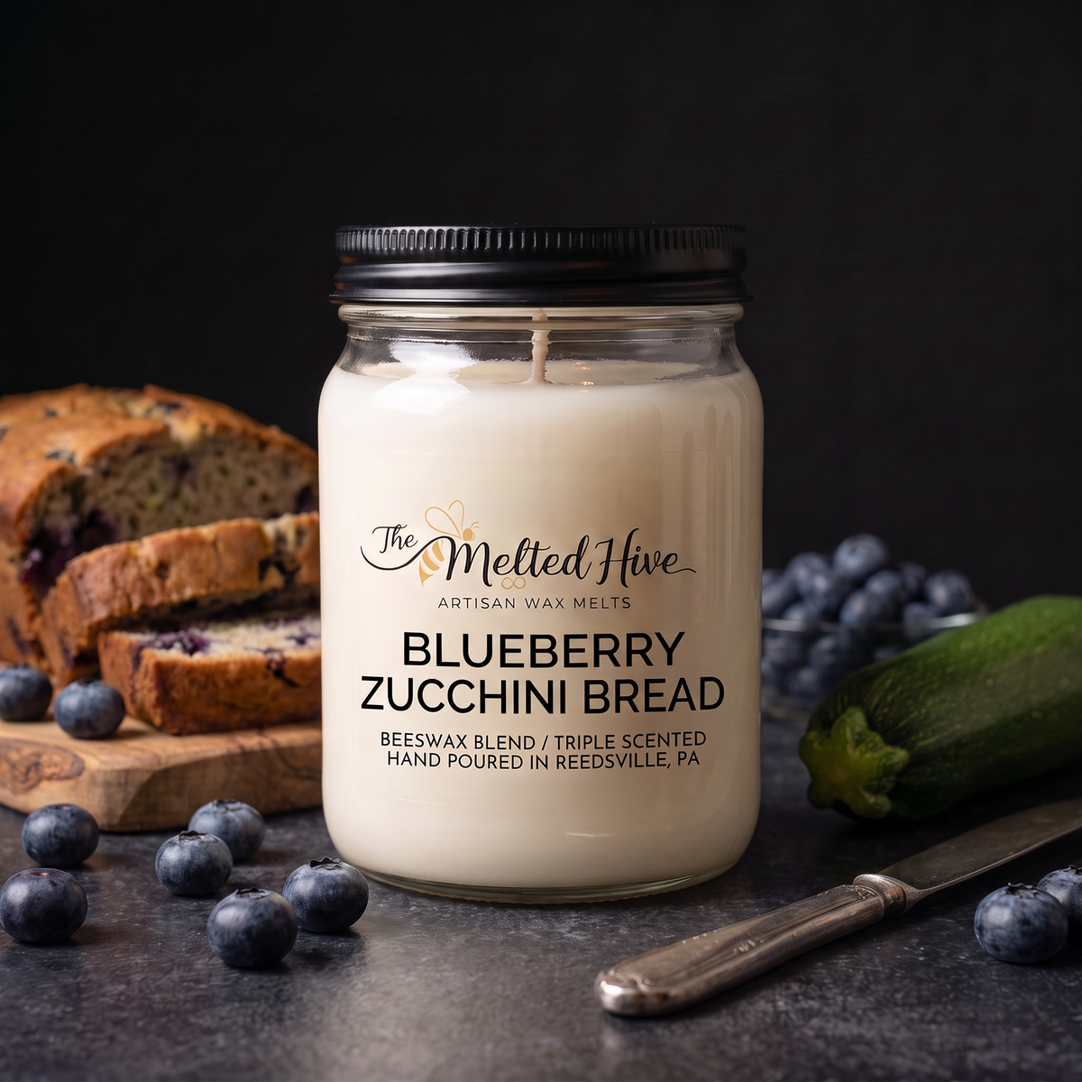 MINI CANDLE - Blueberry Zucchini Bread