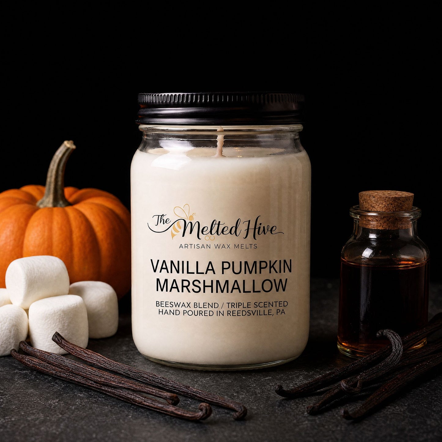 MINI CANDLE - Vanilla Pumpkin Marshmallow